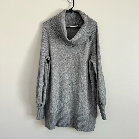 Anthropologie Sweaters - Anthropologie Women’s Gray Soft Neutral Minimalist Cowl Neck Sweater Large